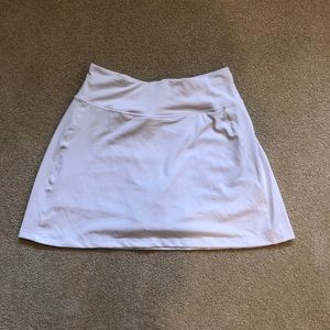 White tennis skirt